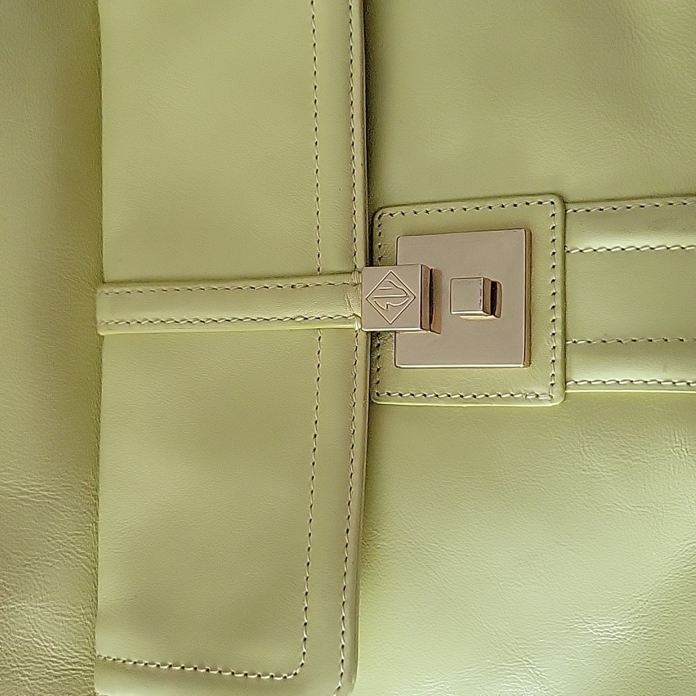EILEEN WEST Scrumptious Pale Green Leather Large Handbag with Coin purse BEAUTY - Picture 6 of 11